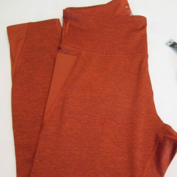 TEK GEAR DRYTEK Stretch Side Pocket Leggings-Rust-Large-Excellent Condition - Picture 2 of 12